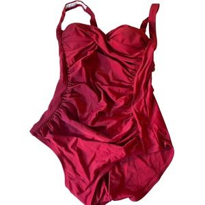 Memory Baby Women's One Piece Monokini Size Small Dark Red